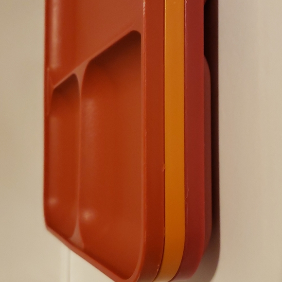 Set of (3) Vintage Tupperware Segmented Meal Trays - Picture 5 of 5